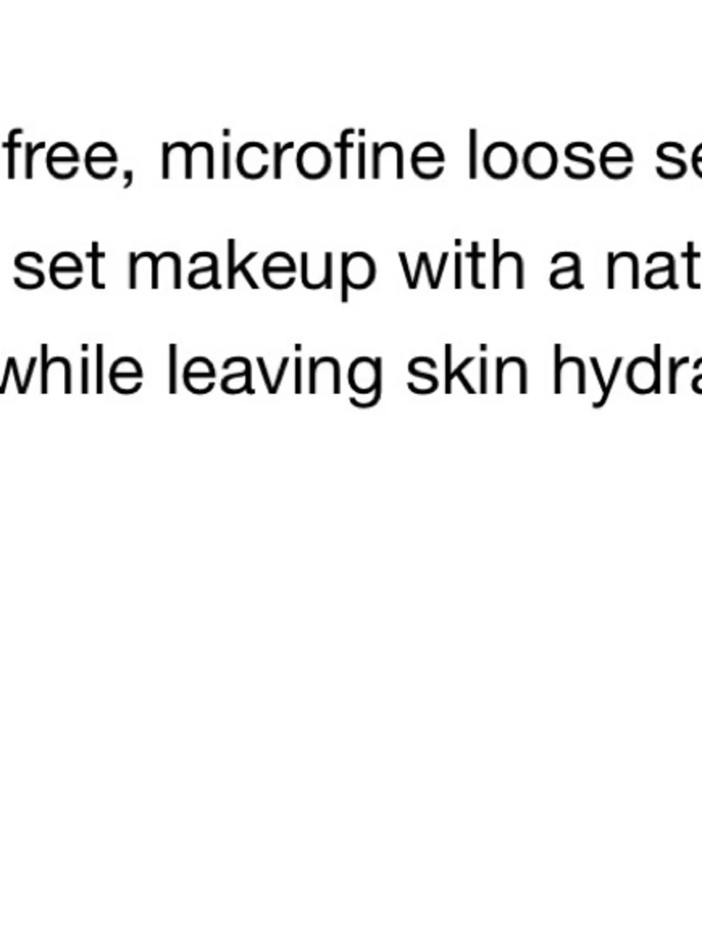 Loose Setting Powder -translucent